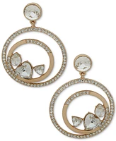 Karl Lagerfeld Paris Gold-Tone Crystal Orbital Drop Earrings