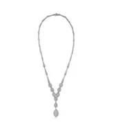 Sterling Silver Cubic Zirconia White Gold Plated Majestic Necklace