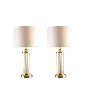 Simplie Fun Clarity Glass Cylinder Table Lamp Set Of 2