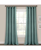 Luxury Regency Faux Silk Two Tone Tassel Window Curtain Panels