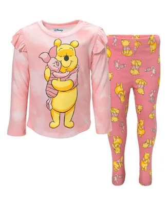 Disney Classics Girls T-Shirt and Leggings Outfit Set Tie Dye Pink