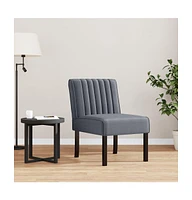 Slipper Chair Dark Gray Velvet