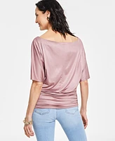 I.n.c. International Concepts Women's Draped Off-The-Shoulder Top, Created for Macy's