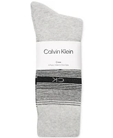 Calvin Klein Men's Crew Length Dress Socks, Assorted Patterns