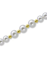 Macy's White Shell Pearl Stretch Bracelet