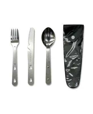 Stansport Stainless Steel Knife, Fork & Spoon Set