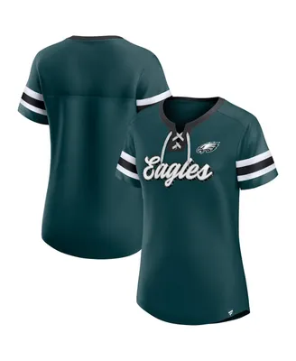 Women's Fanatics Midnight Green Philadelphia Eagles Original State Lace-Up T-shirt