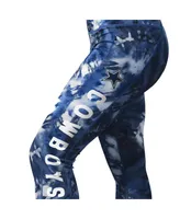 Women's Msx by Michael Strahan Navy Dallas Cowboys Aubrey Tie-Dye Leggings