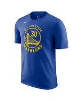 Men's Nike Stephen Curry Royal Golden State Warriors Icon 2022/23 Name and Number T-shirt