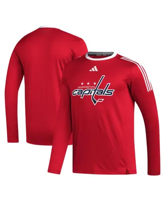 Men's adidas Red Washington Capitals Aeroready Long Sleeve T-shirt