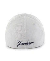 Men's '47 Brand Gray New York Yankees Franchise Logo Fitted Hat