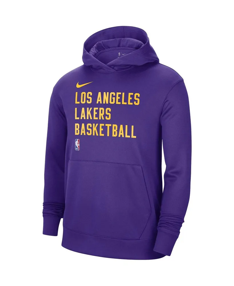 Men's and Women's Nike Purple Los Angeles Lakers 2023/24 Performance Spotlight On-Court Practice Pullover Hoodie