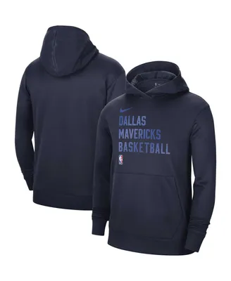 Men's and Women's Nike Navy Dallas Mavericks 2023/24 Performance Spotlight On-Court Practice Pullover Hoodie