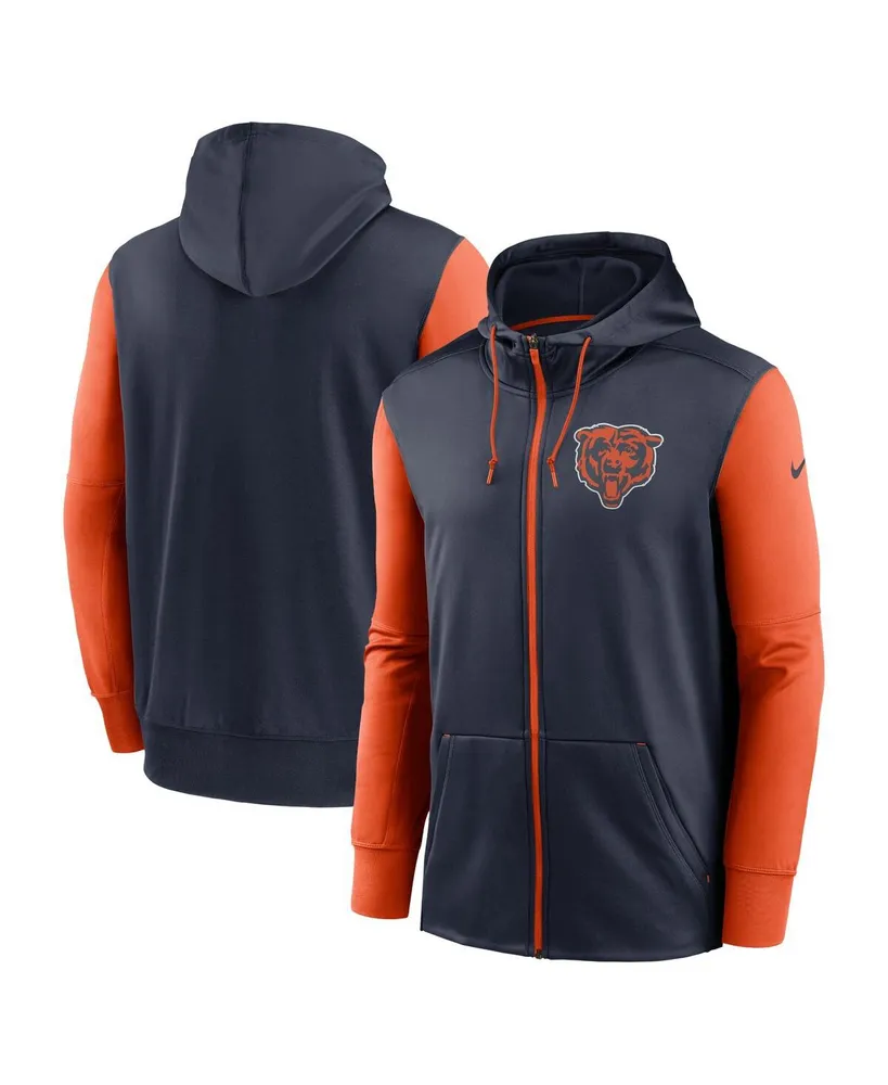 Men's Nike Navy Chicago Bears Performance Full-Zip Hoodie