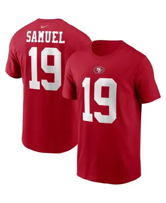 Men's Nike Deebo Samuel Scarlet San Francisco 49ers Player Name and Number T-shirt