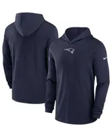 Men's Nike Navy New England Patriots Sideline Performance Long Sleeve Hoodie T-shirt