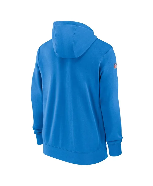 Men's Nike Powder Blue Los Angeles Chargers Sideline Half-Zip Hoodie