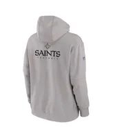 Men's Nike Gray New Orleans Saints Sideline Club Fleece Pullover Hoodie