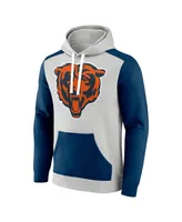 Men's Fanatics White, Navy Chicago Bears Primary Arctic Pullover Hoodie