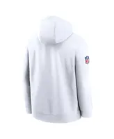 Men's Nike White Cleveland Browns 2023 Sideline Club Alternate Tri-Blend Pullover Hoodie