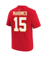 Big Boys Nike Patrick Mahomes Red Kansas City Chiefs Player Name and Number T-shirt