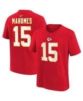 Big Boys Nike Patrick Mahomes Red Kansas City Chiefs Player Name and Number T-shirt