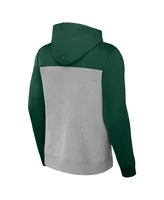 Men's Nfl x Darius Rucker Collection by Fanatics Heather Gray Green Bay Packers Color Blocked Pullover Hoodie