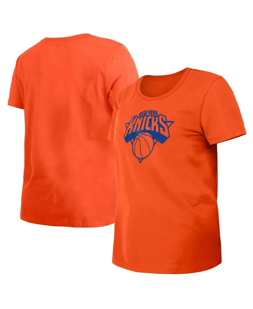 New Era Women's New Era Blue York Knicks Tie Dye Cropped Long Sleeve  T-shirt