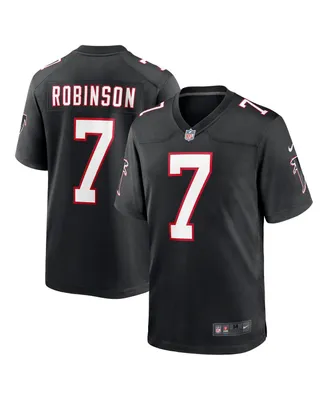 Men's Nike Bijan Robinson Black Atlanta Falcons 2023 Nfl Draft First Round Pick Throwback Game Jersey