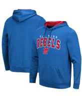 Men's Colosseum Powder Blue Ole Miss Rebels Resistance Pullover Hoodie