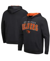 Men's Colosseum Black Oregon State Beavers Resistance Pullover Hoodie