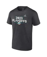 Men's Fanatics Heather Charcoal Miami Dolphins 2023 Nfl Playoffs T-shirt