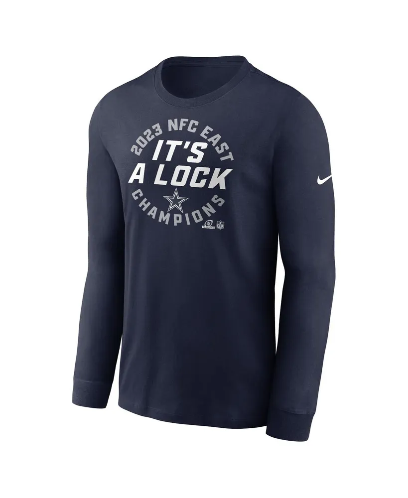 Men's Nike Navy Dallas Cowboys 2023 Nfc East Division Champions Locker Room Trophy Collection Long Sleeve T-shirt
