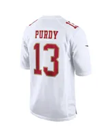 Men's Nike Brock Purdy Tundra White San Francisco 49ers Fashion Game Jersey