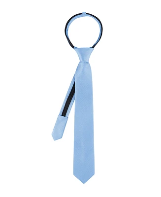 Tommy Hilfiger Boys Textured Solid Pre-Tied Zipper Tie