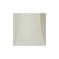 Creme Small Scallop Bell Lamp Shade 5" Top x 12" Bottom x 10" Slant x 9.5 High (Spider) Replacement with Harp and Finial - Springcrest