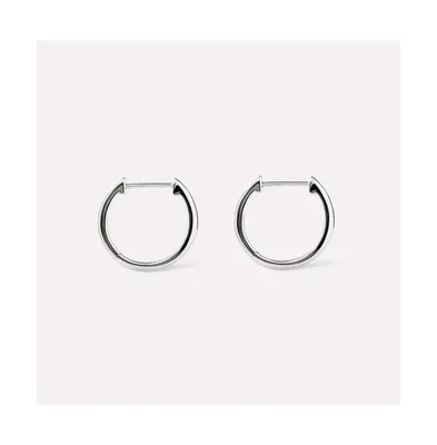 Small Slim Endless Hoops - Lo Small Silver