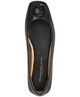 Donna Karan New York Women's Kylee Logo Leather Ballet Flats