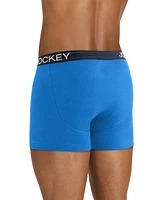 Jockey Men's Lightweight Cotton Blend 5" Boxer Briefs, Pack of 4