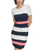 Tommy Hilfiger Women's Colorblocked Scuba-Crepe Dress
