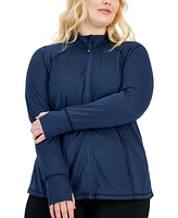 Id Ideology Plus Zip-Front Long Sleeve Jacket, Created for Macy's