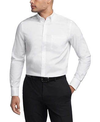 Tommy Hilfiger Men's Th Flex Regular Fit Wrinkle Resistant Stretch Pinpoint Oxford Dress Shirt