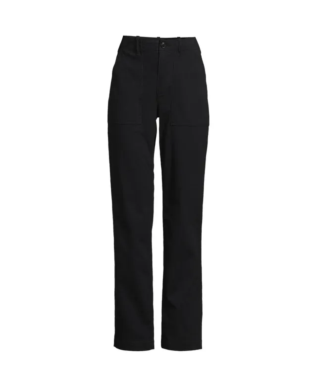 Lands' End Women's High Rise Chino Utility Straight Leg Pants