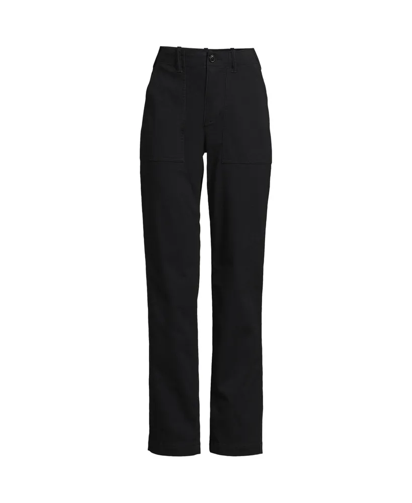 Lands' End Women's High Rise Chino Utility Straight Leg Pants