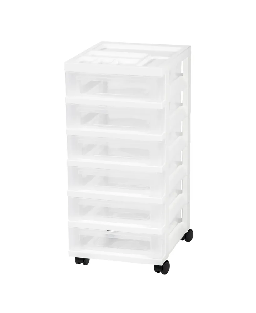 Iris Usa Drawer Rolling Storage Cart with Organizer Top