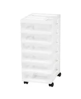 Iris Usa Drawer Rolling Storage Cart with Organizer Top