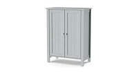 2-Door Bathroom Floor Storage Cabinet with Adjustable Shelf