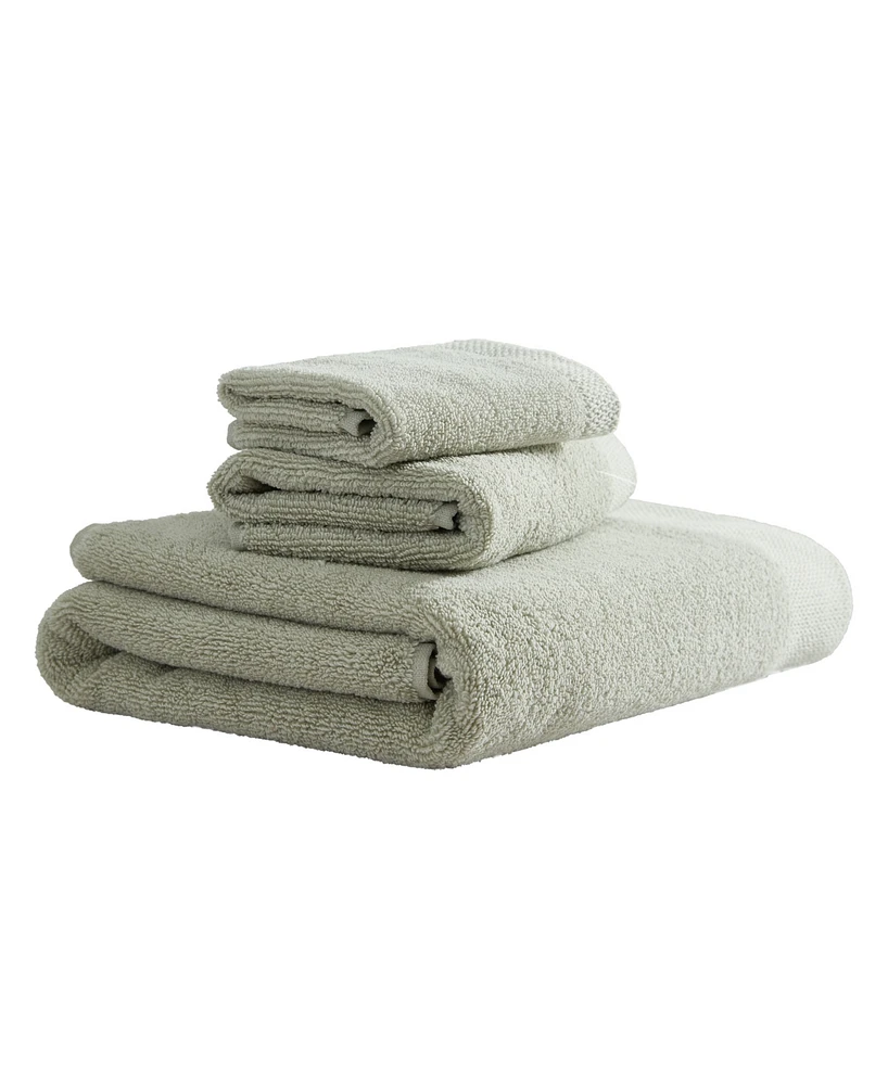 Calvin Klein Entwine Solid Cotton Terry 3-Piece Towel Set