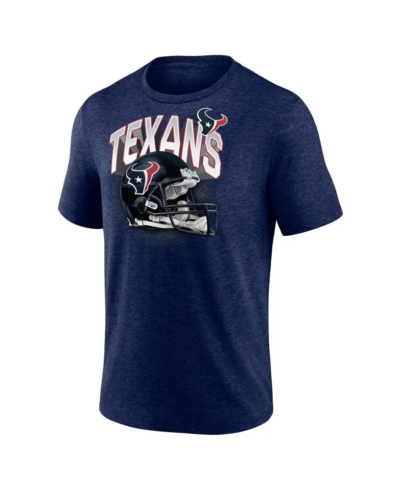 Men's Fanatics Heathered Navy Houston Texans End Around Tri-Blend T-shirt