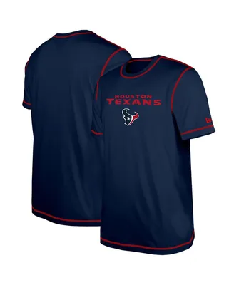 Men's New Era Navy Houston Texans Third Down Puff Print T-shirt